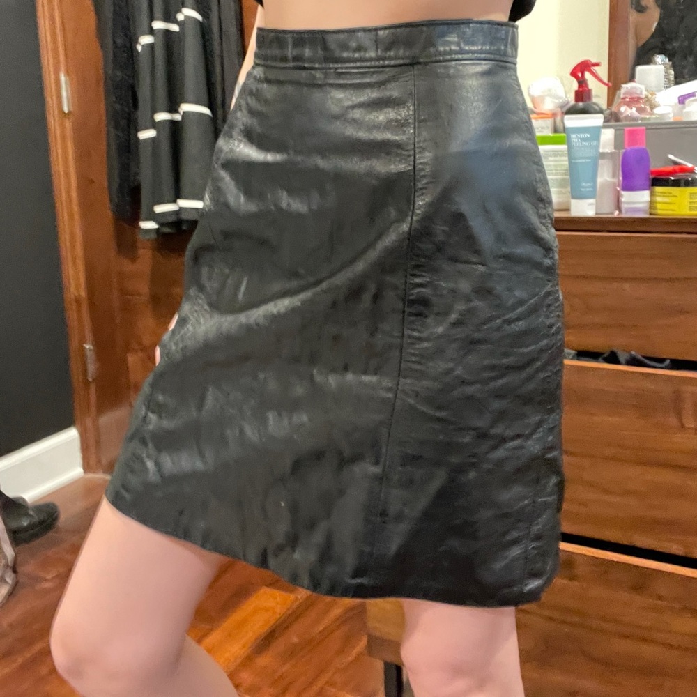 Vintage leather skirt
